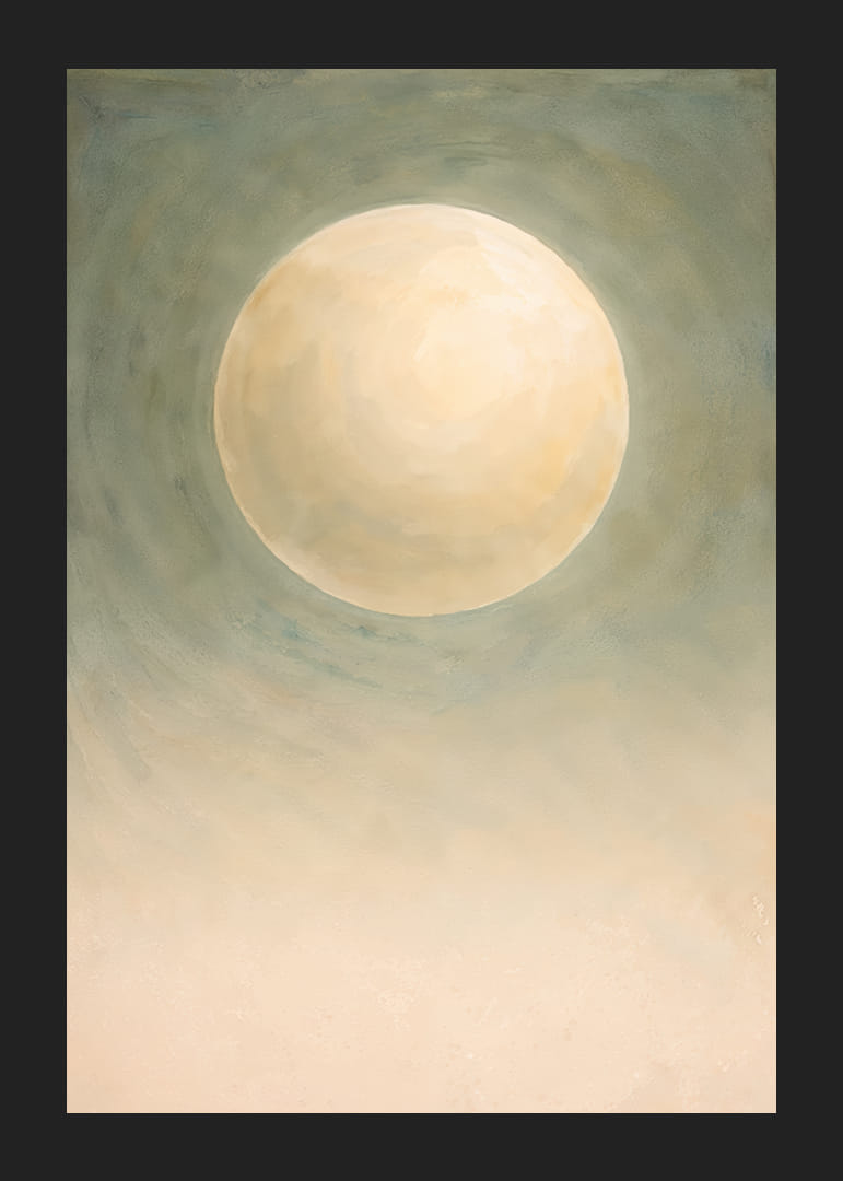 Blødt måneskin svæver i et tåget blåt landskab.-12