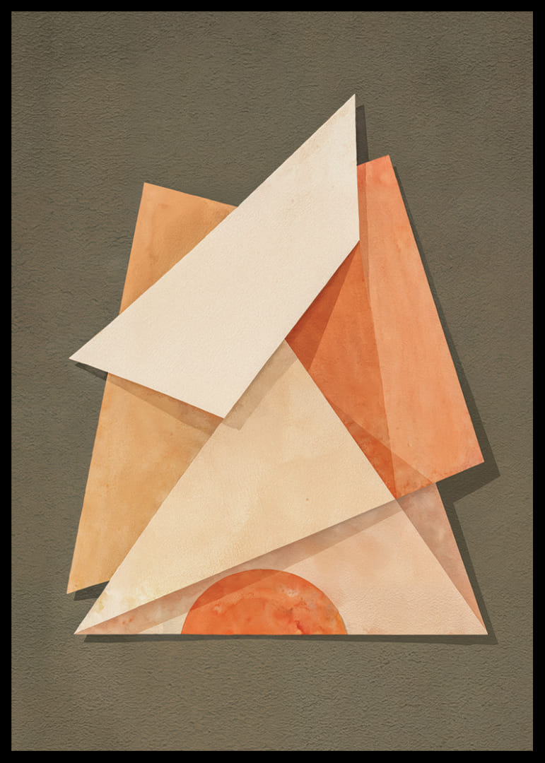 Gentle geometric shapes in earthy shades create harmony.-12
