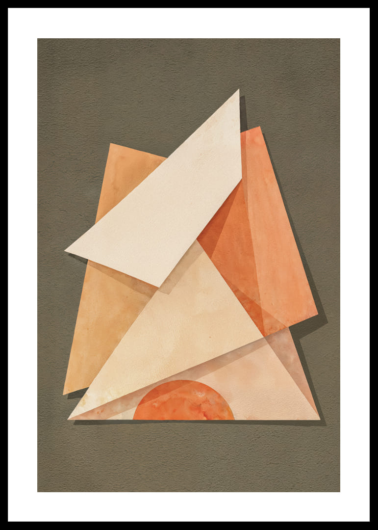 Gentle geometric shapes in earthy shades create harmony.-12