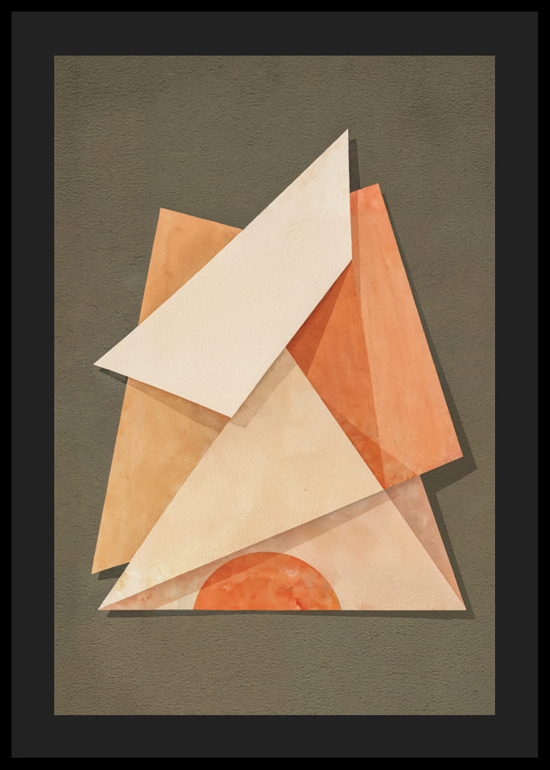Gentle geometric shapes in earthy shades create harmony.-12