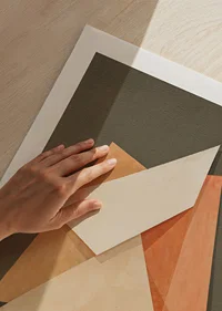 Gentle geometric shapes in earthy shades create harmony.-9