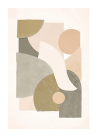 Bløde geometriske former i harmoniske jordfarver.-1