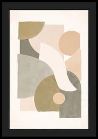 Bløde geometriske former i harmoniske jordfarver.-4