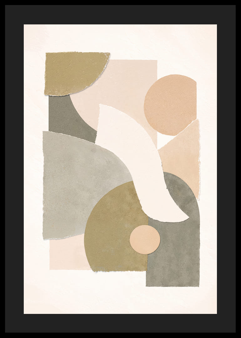 Bløde geometriske former i harmoniske jordfarver.-12