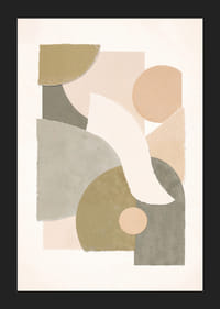 Bløde geometriske former i harmoniske jordfarver.-5