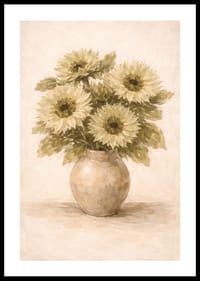 Sunflowers brighten up the room with natural elegance.-0