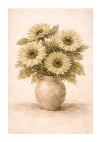 Sunflowers brighten up the room with natural elegance.-1