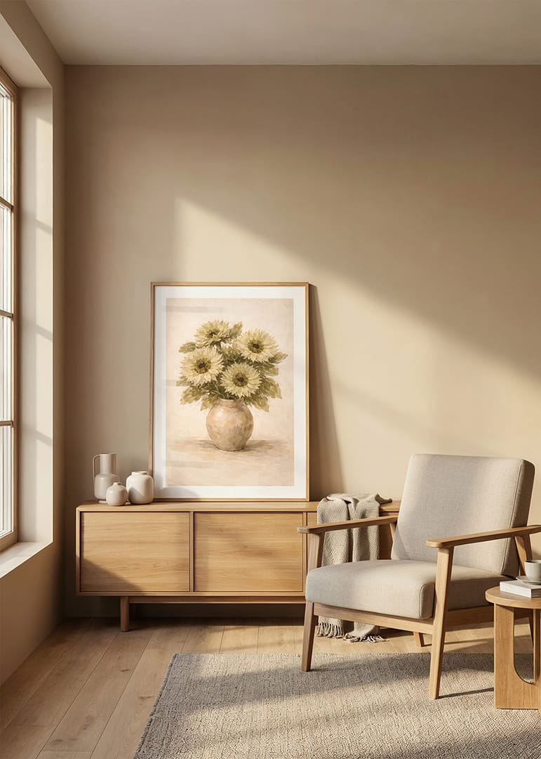 Sunflowers brighten up the room with natural elegance.-12