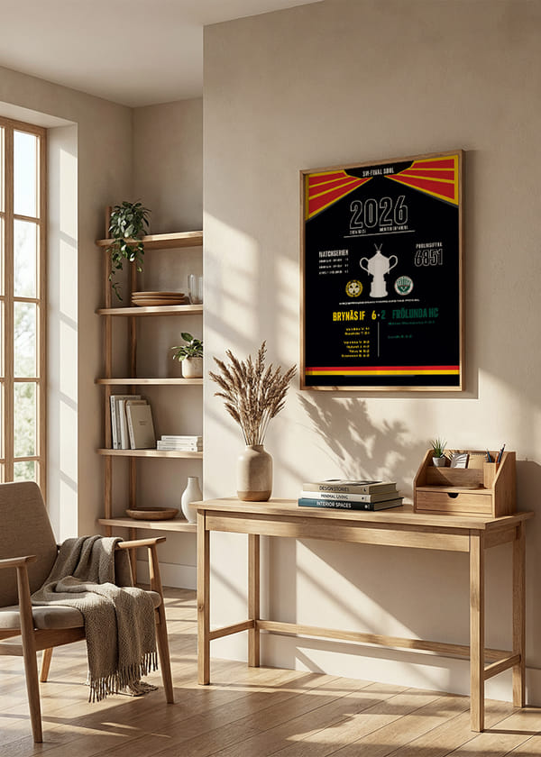 Poster SDHL-Mästare Tröja Brynäs IF 2026 crossfade