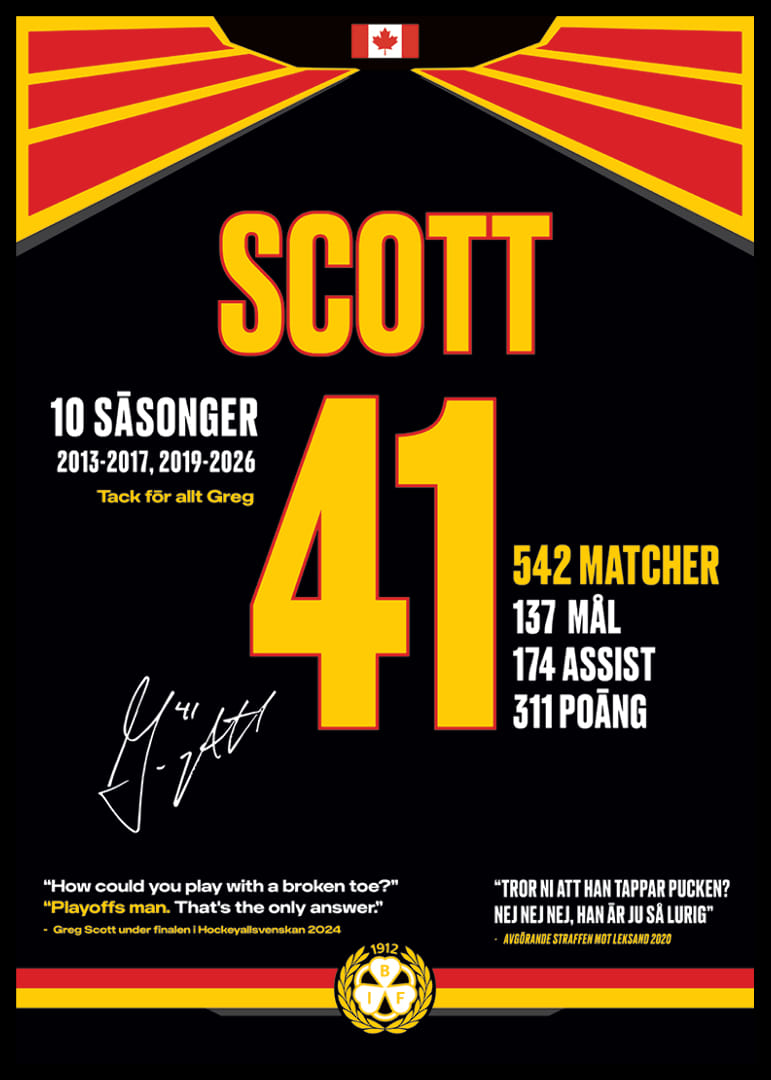 Greg Scott Avskedströja Brynäs IF 2026-12