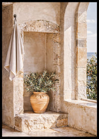 Een gezellig hoekje met een olijfpot in de zon.-6