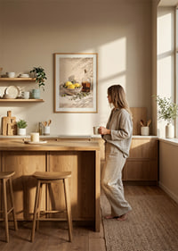 Solkyssta citroner med olivgrenar i rustik elegans.-8