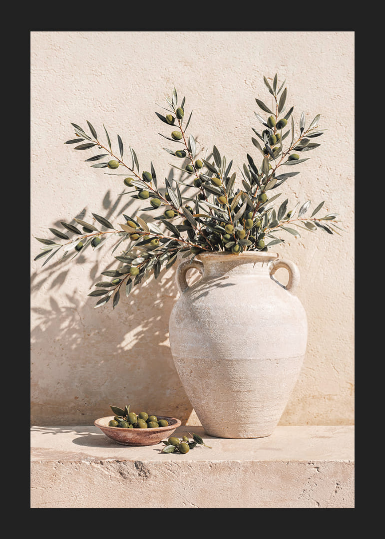 De mediterrane schoonheid van olijven in het zonnige licht.-12