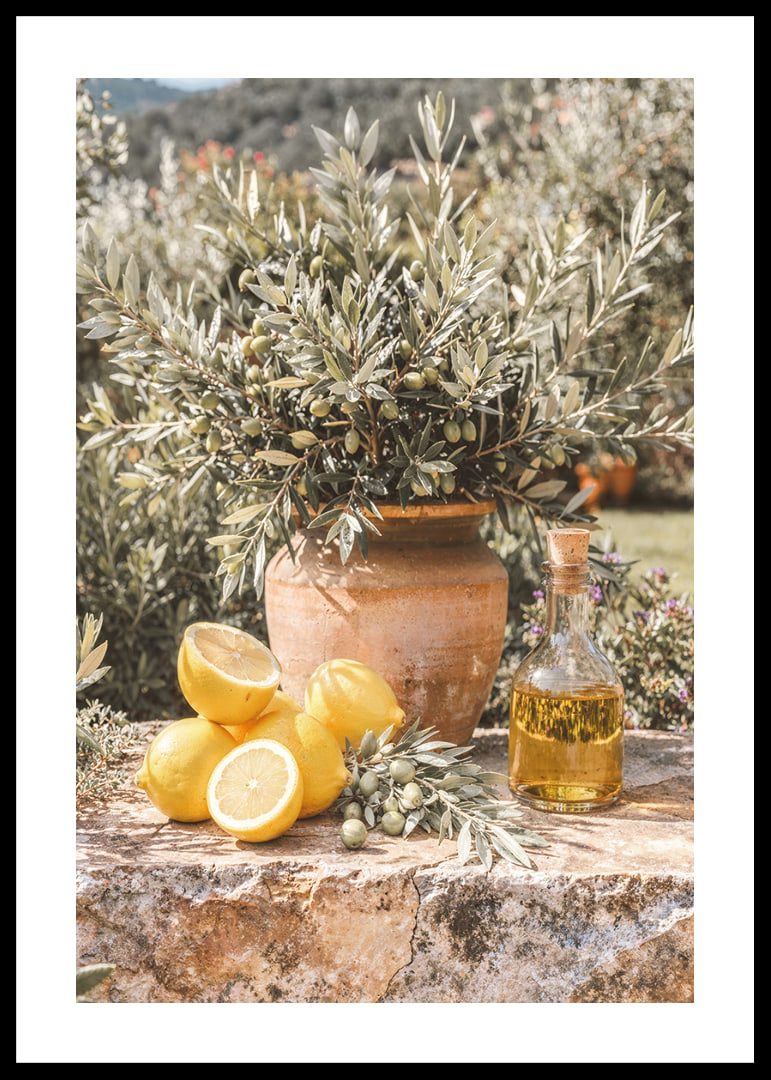 Sunny lemons and olives create Mediterranean dreams.-12