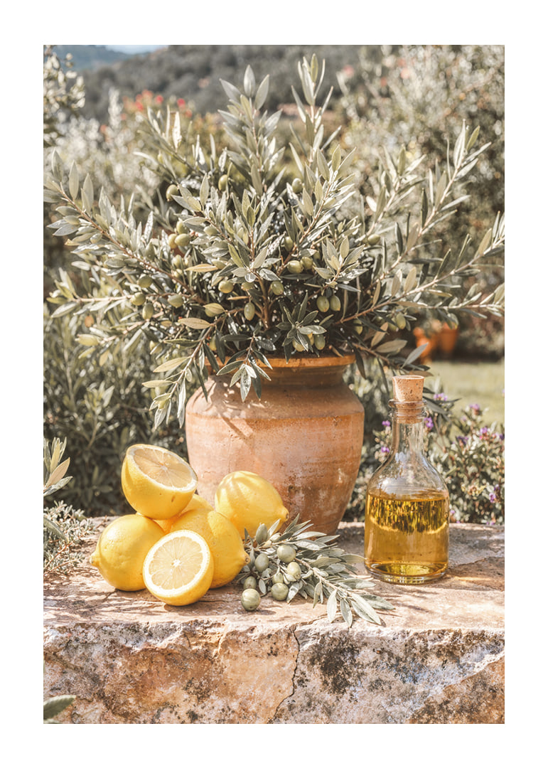 Sunny lemons and olives create Mediterranean dreams.-12