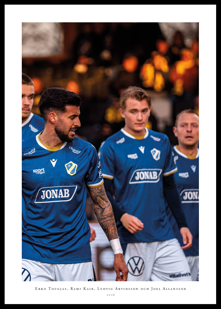 Erko Tougjas, Rami Kaib, Ludvig Arvidsson och Joel Allansson Halmstad BK 2026-12