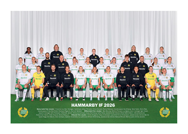 Poster Hammarby IF 2026 Damer Lagfoto