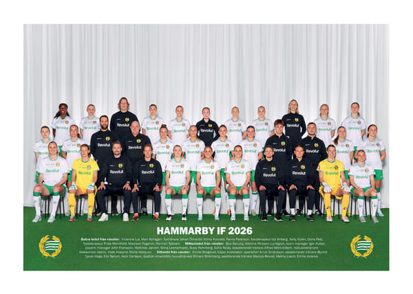 Poster Hammarby IF 2026 Damer Lagfoto