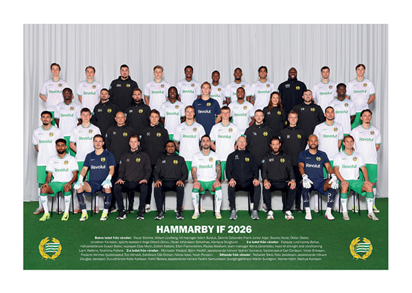Poster Hammarby IF 2026 Herrar Lagfoto