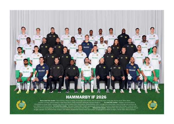 Poster Hammarby IF 2026 Herrar Lagfoto