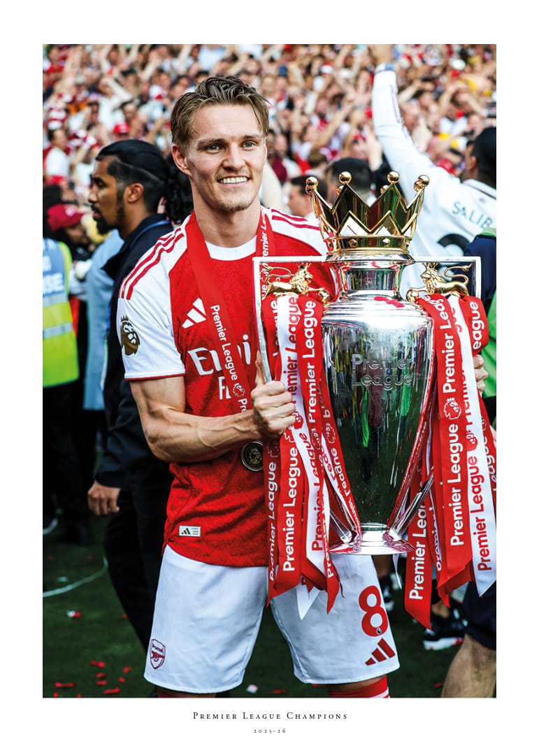 Arsenal Premier League Champions 2025-26 Martin Ødegaard No2-12