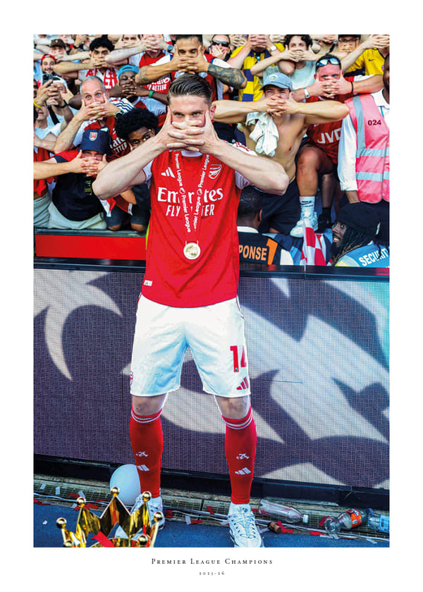 Affiche Arsenal Premier League Champions 2025-26 Viktor Gyökeres No1