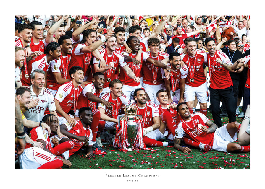 Arsenal, champion de Premier League 2025-26, n°1-12