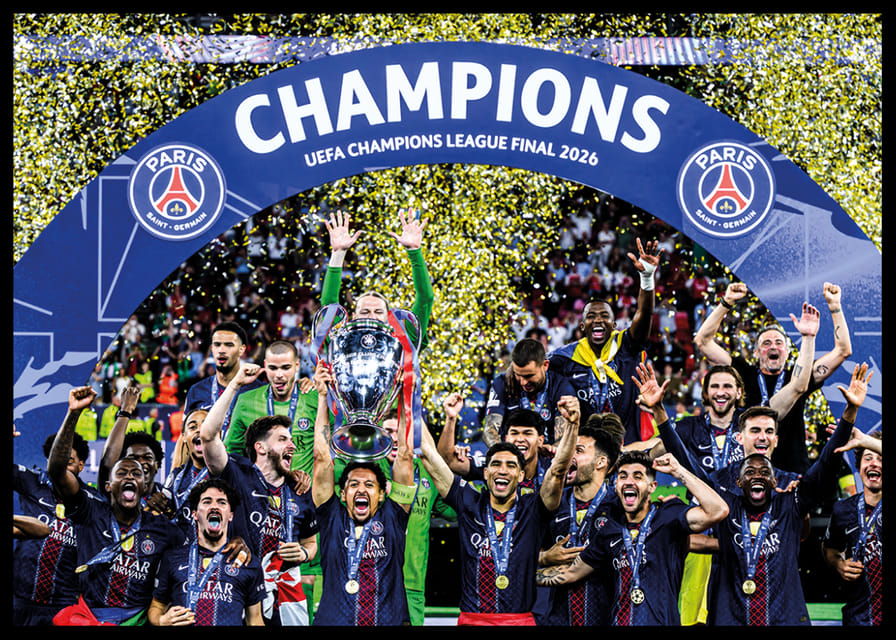 UEFA Bajnokok Ligája 2026 győztesei: Paris Saint-Germain, PSG -12