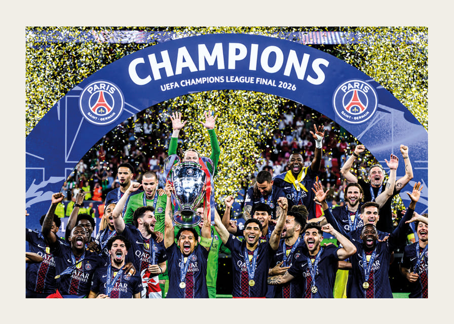 UEFA Bajnokok Ligája 2026 győztesei: Paris Saint-Germain, PSG -12