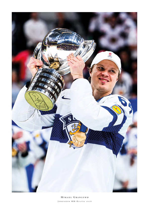 Juliste Mikael Granlund Jääkiekon MM-Kultaa 2026 Suomi