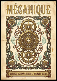 Ingewikkelde tandwielen in een historisch ontwerp fascineren de kijker.-0