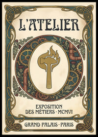 Elegant poster med vintagecharm och intrikata detaljer.-0