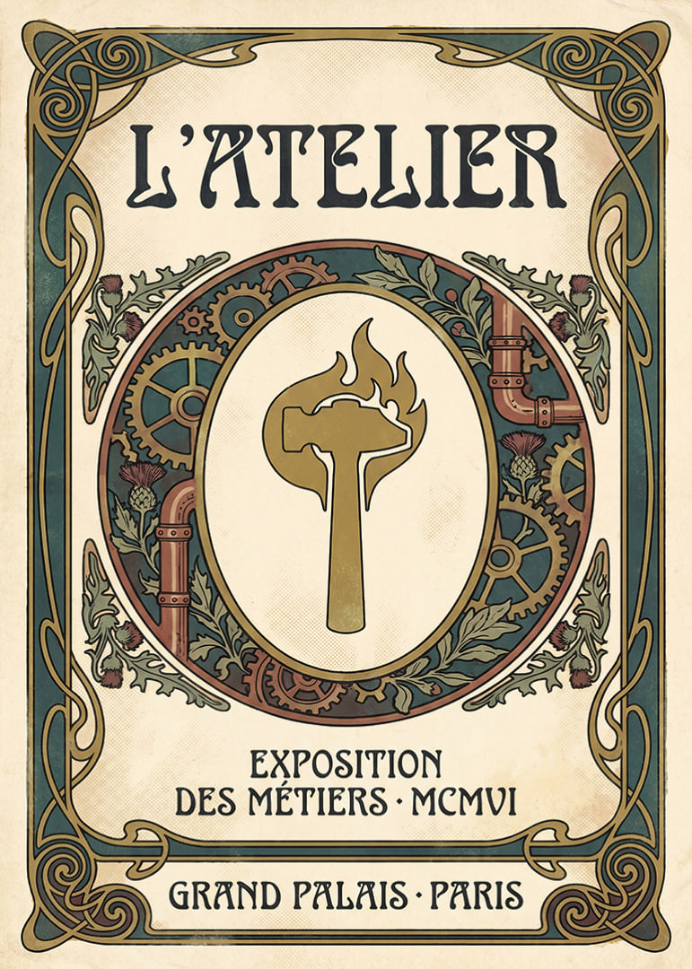 Elegant poster with vintage charm and intricate details.-12