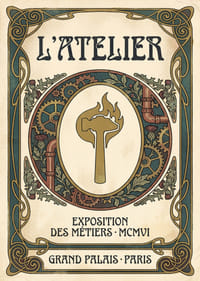 Elegant poster med vintagecharm och intrikata detaljer.-1