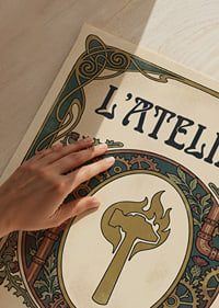 Elegant poster with vintage charm and intricate details.-3