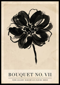 Elegant black and white flower with artistic charm.-0