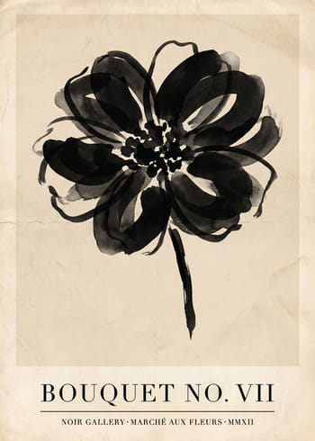 Poster Noir Floral Art