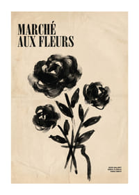 Artistieke bloemen in zwart-wit voegen een elegante charme toe.-1