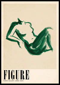 A green brushstroke creates an elegant and dreamy silhouette.-0