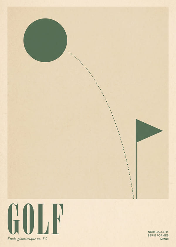 Poster Geometric Golf