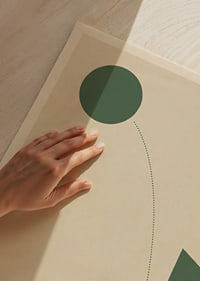 En minimalistisk golfposter med elegant geometri.-3