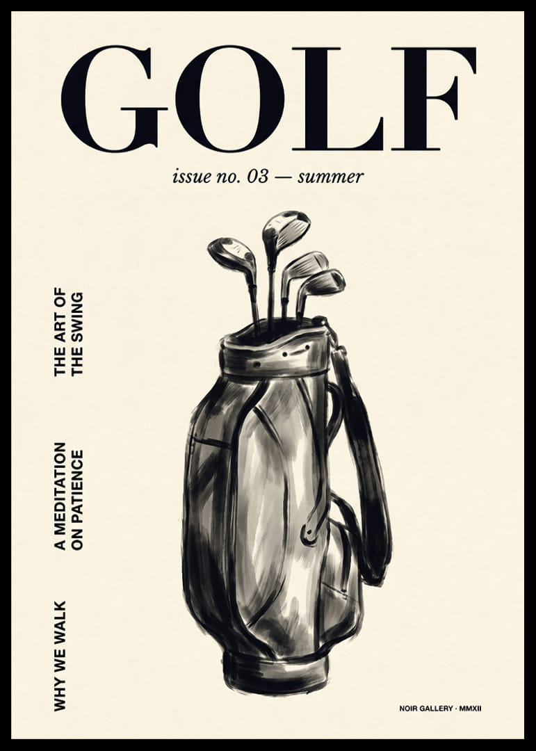 Elegantne poster, mis jäädvustab golfi rahu ja ilu.-12