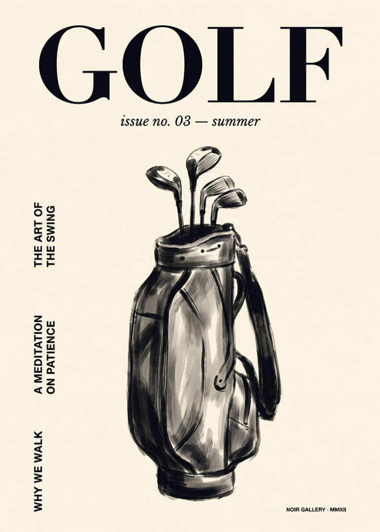Elegantne poster, mis jäädvustab golfi rahu ja ilu.-12