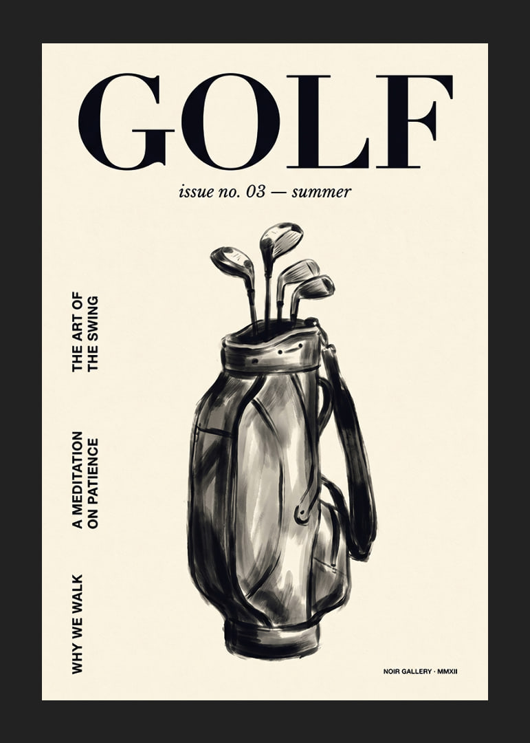 An elegant poster that captures the serenity and beauty of golf.-12