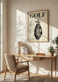 Elegantne poster, mis jäädvustab golfi rahu ja ilu.-8