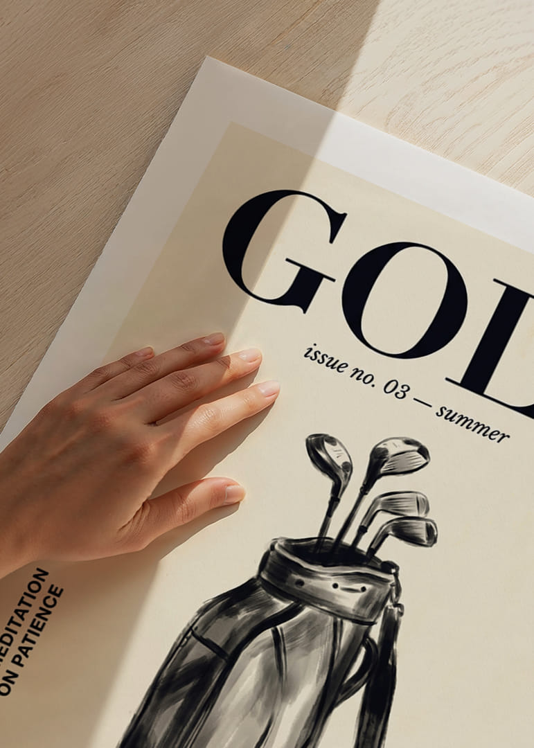 Elegantne poster, mis jäädvustab golfi rahu ja ilu.-12
