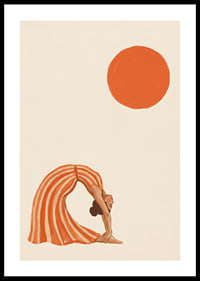 An elegant dance of strength and balance under a glowing sun.-0