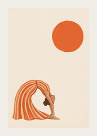 An elegant dance of strength and balance under a glowing sun.-3