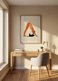 Een kat en een mens in een harmonieuze yogahouding.-8
