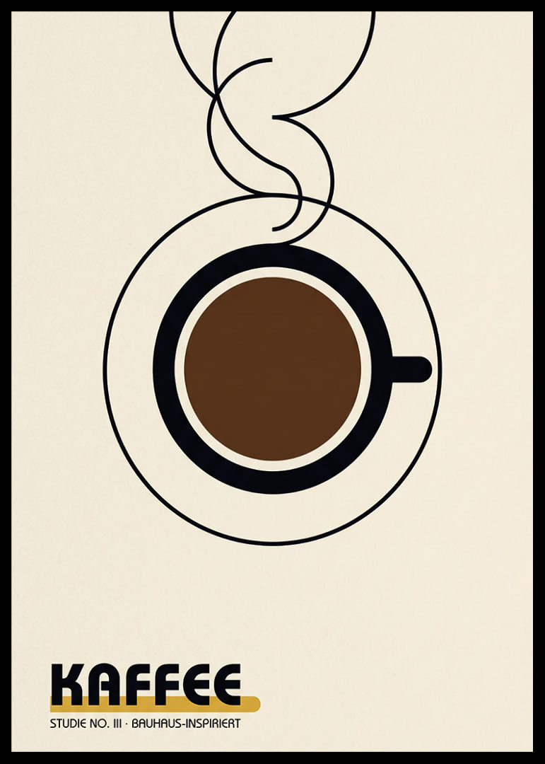 Stilren kaffekopp i Bauhaus-anda ger modern värme.-12